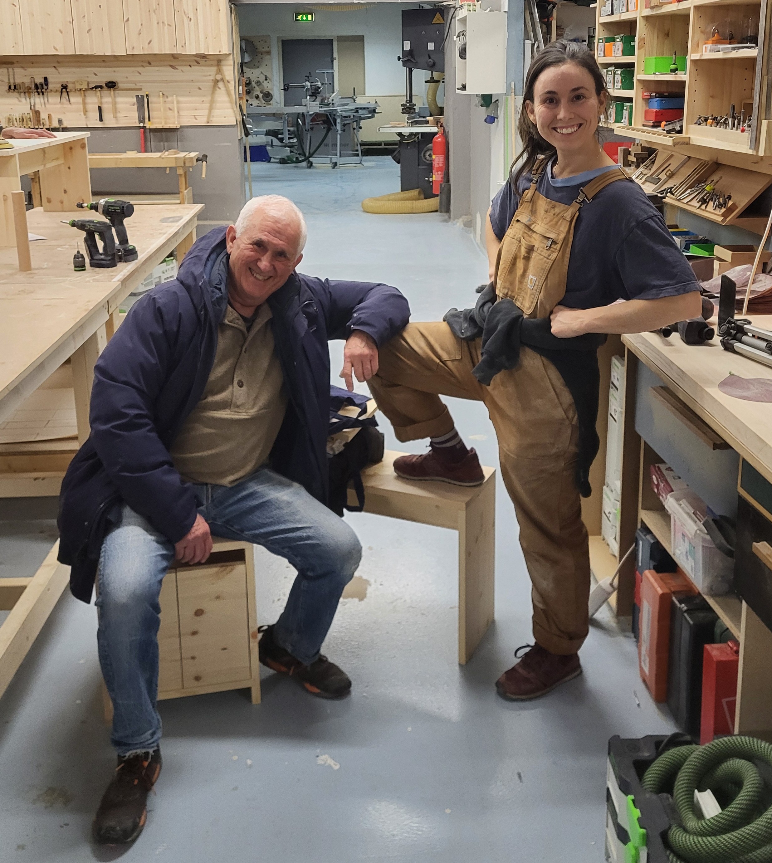 Andy and Sarah at workshop school